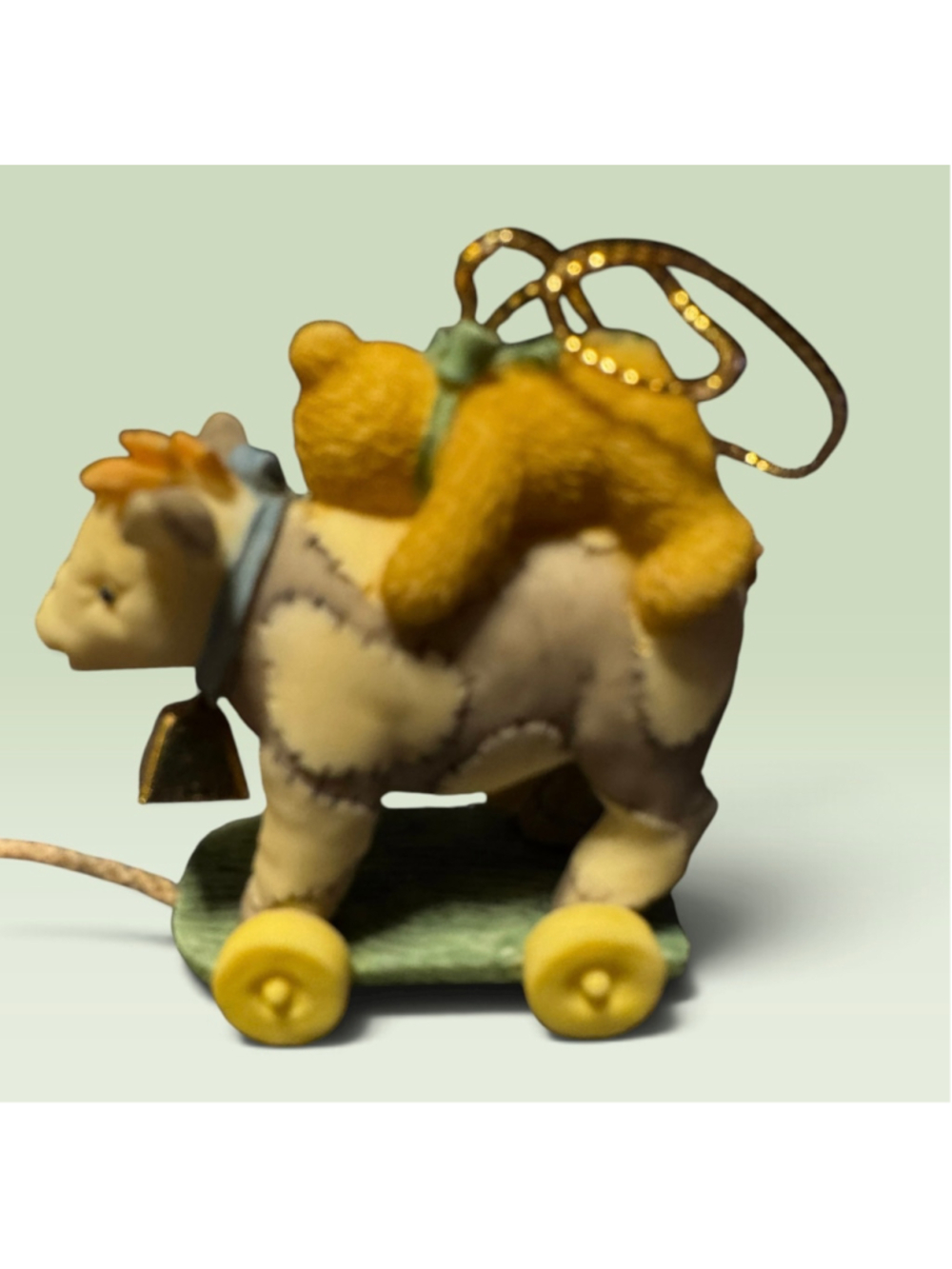 Cherished Teddies Cow with Teddie Hanging Ornament Antique Toy #707120 - Picture 4 of 7